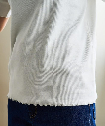 薄荷色親膚舒適圓領短袖T恤