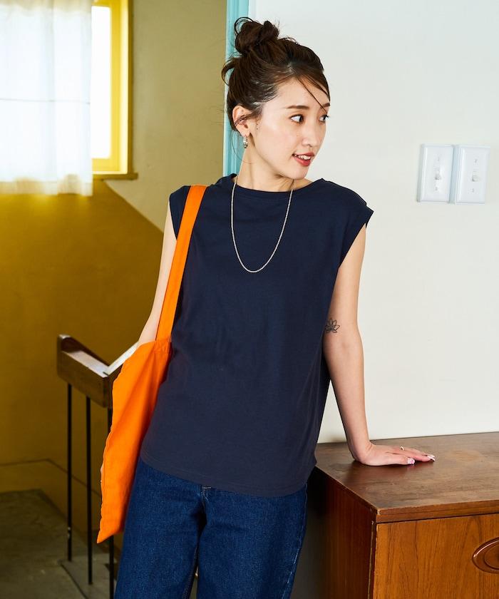 薄荷色圓領無袖T恤