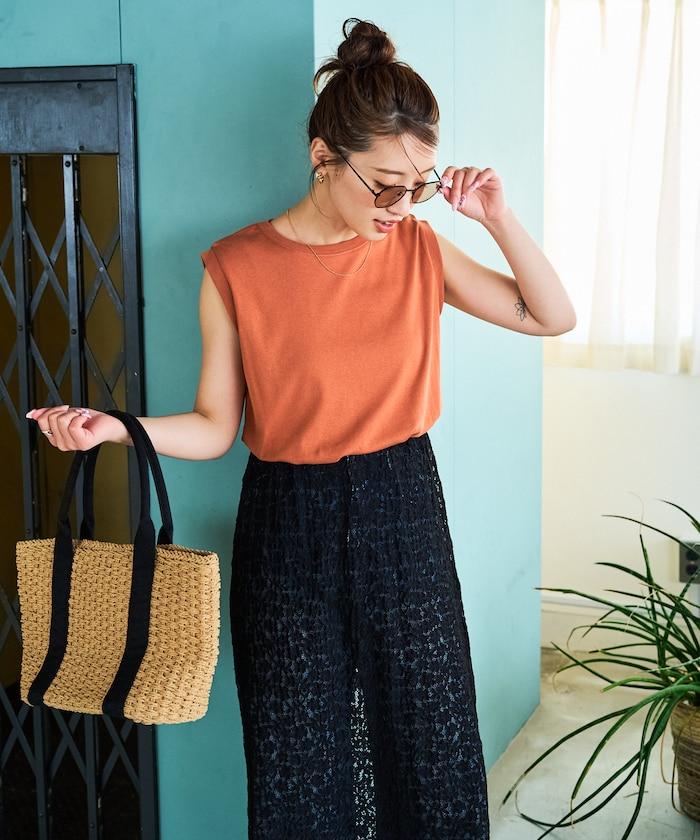 薄荷色圓領無袖T恤