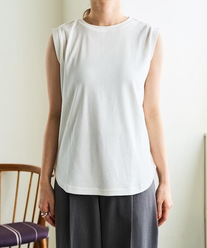 薄荷色圓領無袖T恤