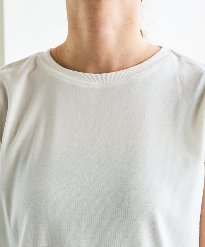 薄荷色圓領無袖T恤