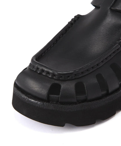 CLARKS/Clarks Meare Buckle 女士馬爾巴克爾（黑色皮革）