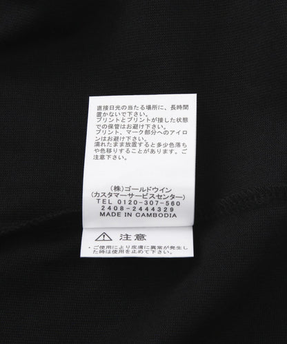 北面/短袖方形標誌圍巾圖案T恤