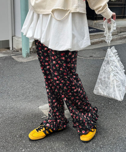 剪裁花邊褲