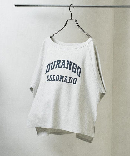 2way 平滑logo T恤/單肩印花T恤