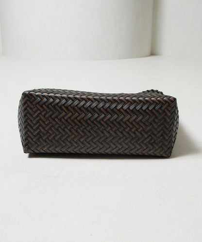 編織嵌入式竹柄手提包