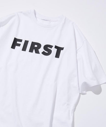 6盎司 前面標誌印花 圓領T恤 / 印花T恤 FIRST