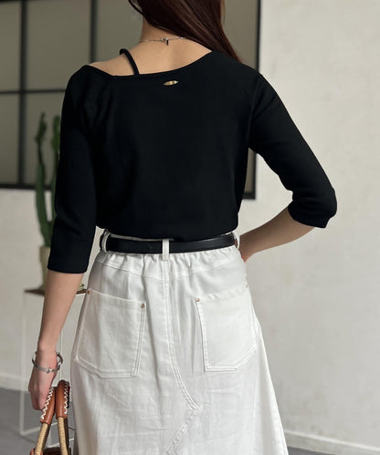 【ITAMI企劃】7分袖不對稱T恤