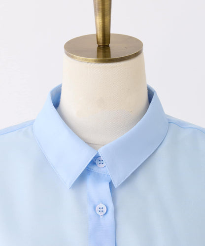 袖帶蝴蝶結透視襯衫