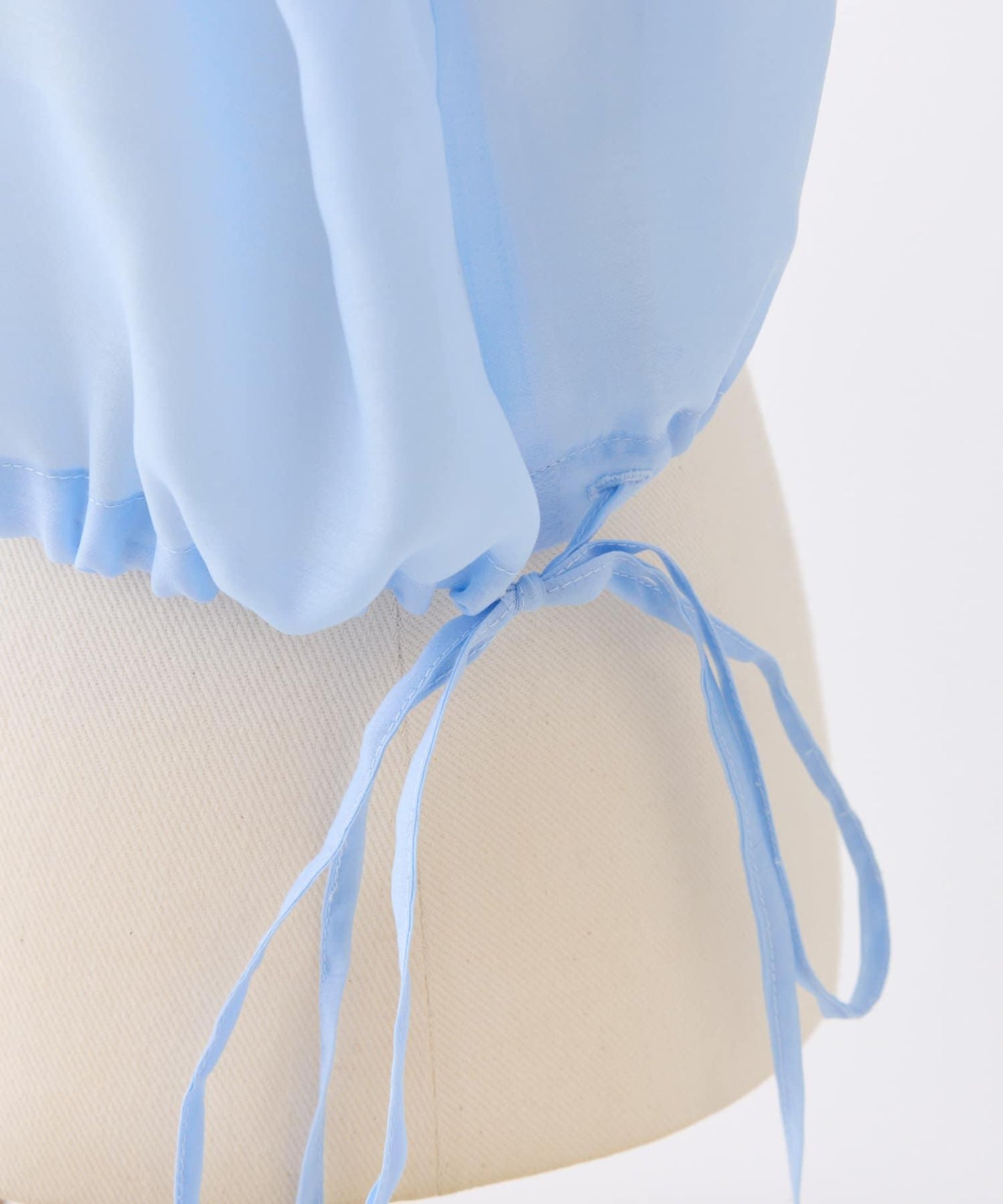 袖帶蝴蝶結透視襯衫