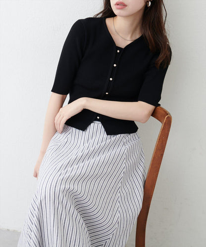 【限定】前開衫風針織衫
