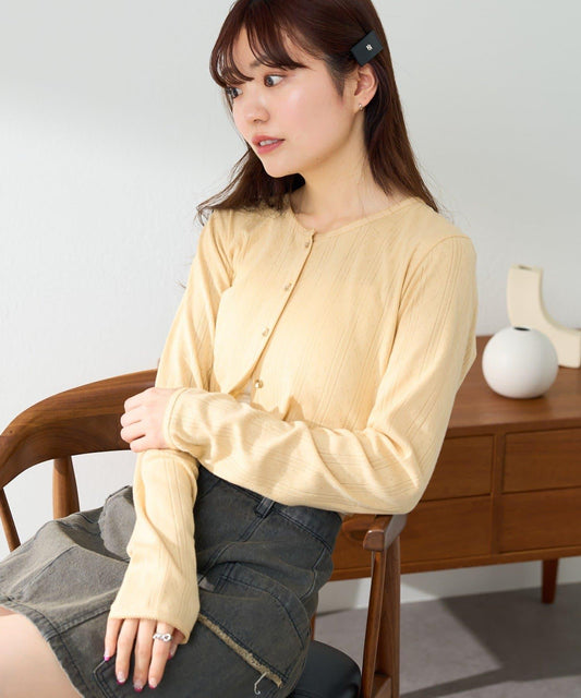 棉質蕾絲小開衫