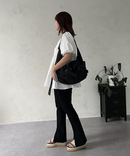 【SAPON】防水絲帶尼龍單肩包