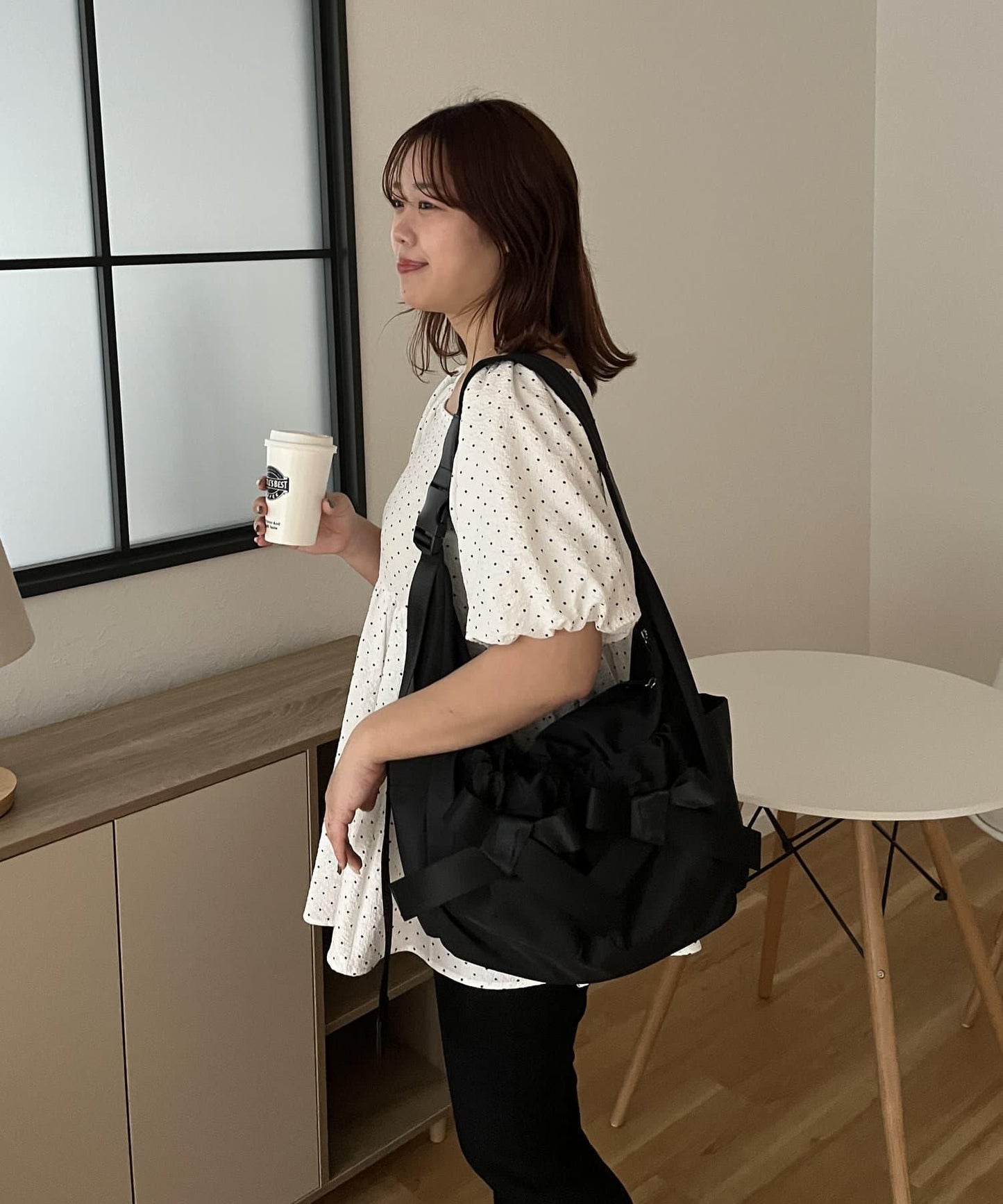 【SAPON】防水絲帶尼龍單肩包