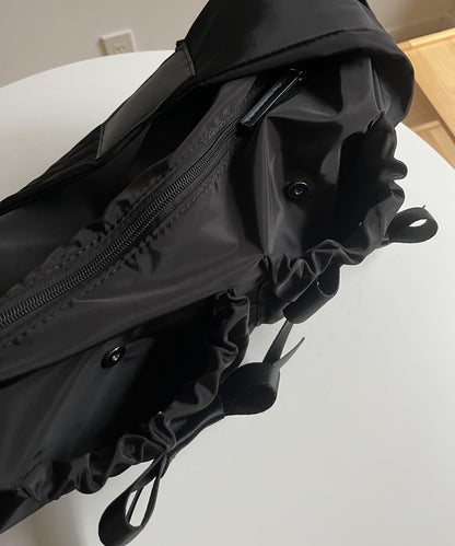 【SAPON】防水絲帶尼龍單肩包