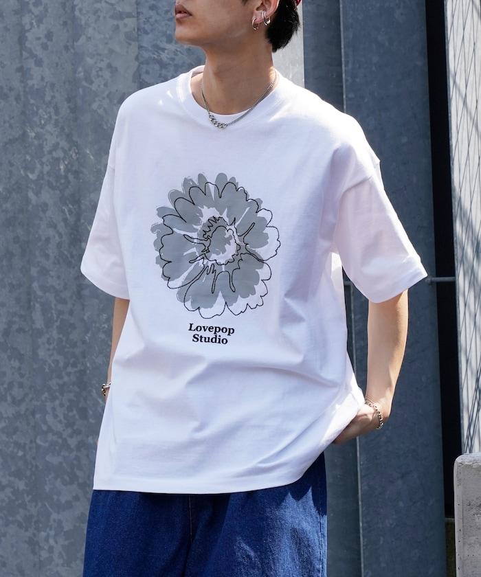 Lovepop studio 花朵刺繡印花T恤
