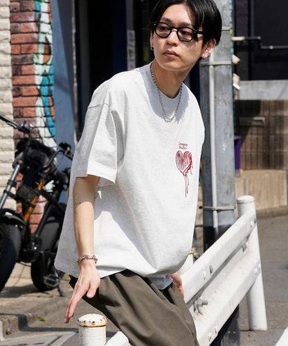 Lovepop studio 心形胸部標誌刺繡T恤