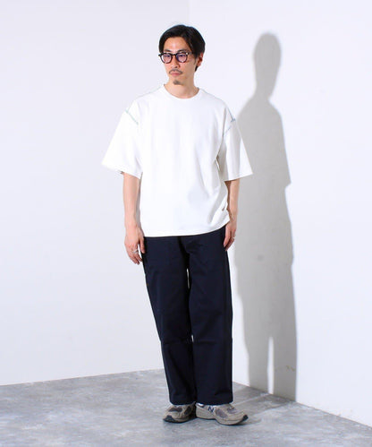 【GLOSTER/格洛斯特】梯子配色拼接 圓領短袖T恤