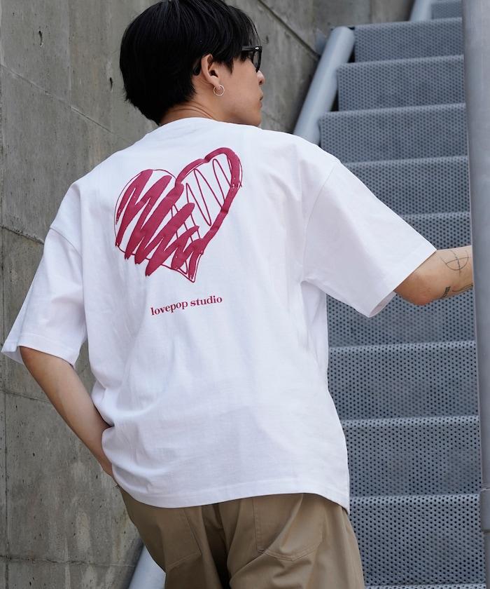 Lovepop studio 心形印花背面印花T恤
