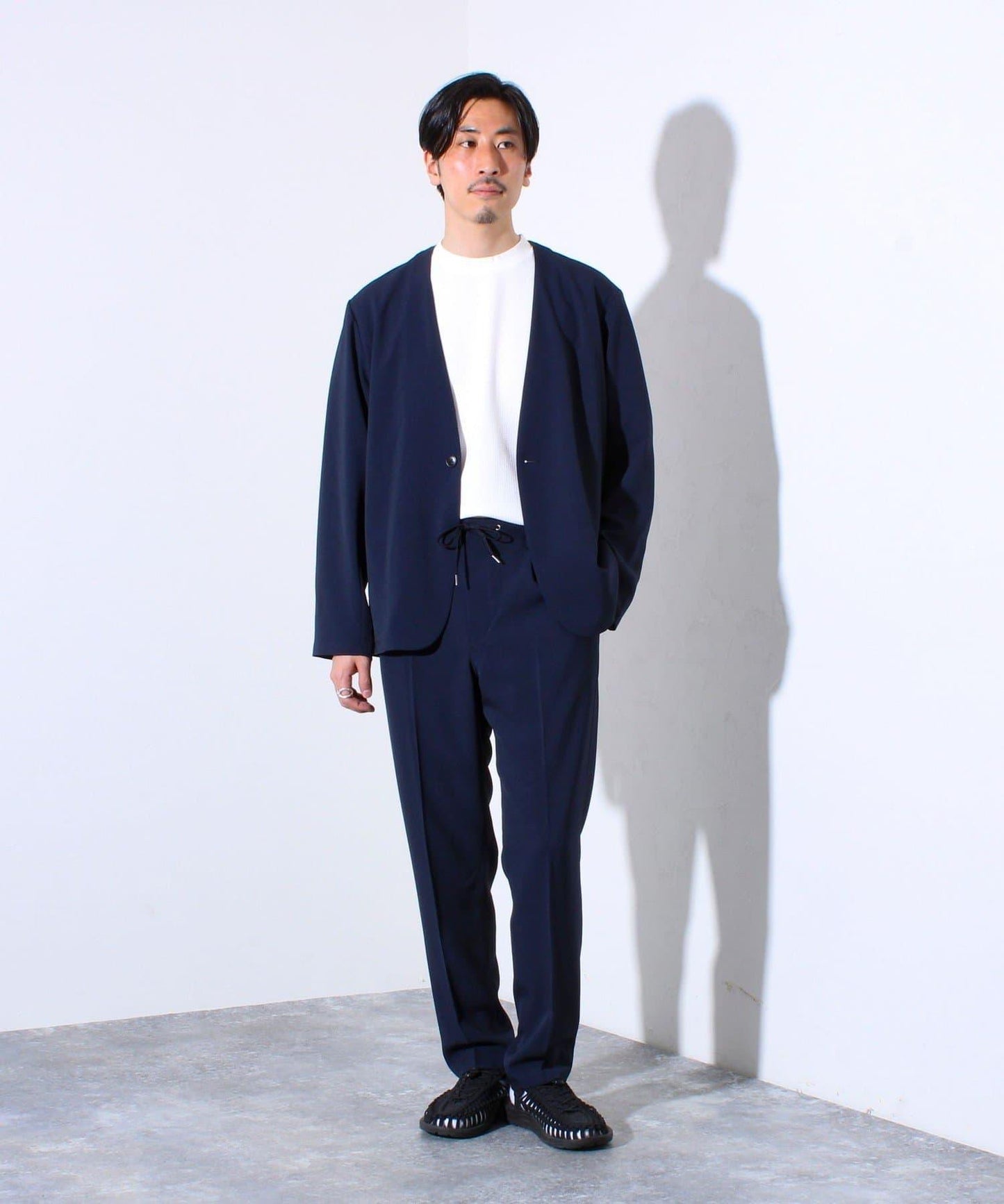 【可搭配套裝】無領夾克 開衫夾克