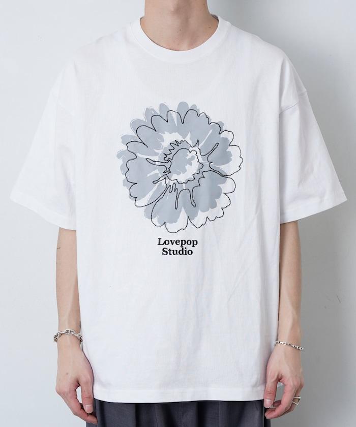 Lovepop studio 花朵刺繡印花T恤