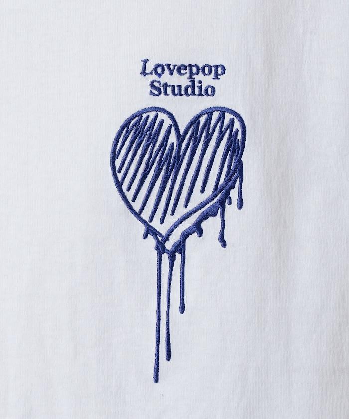 Lovepop studio 心形胸部標誌刺繡T恤