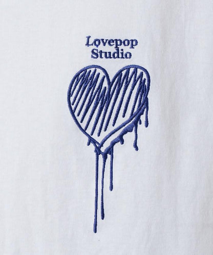 Lovepop studio 心形胸部標誌刺繡T恤