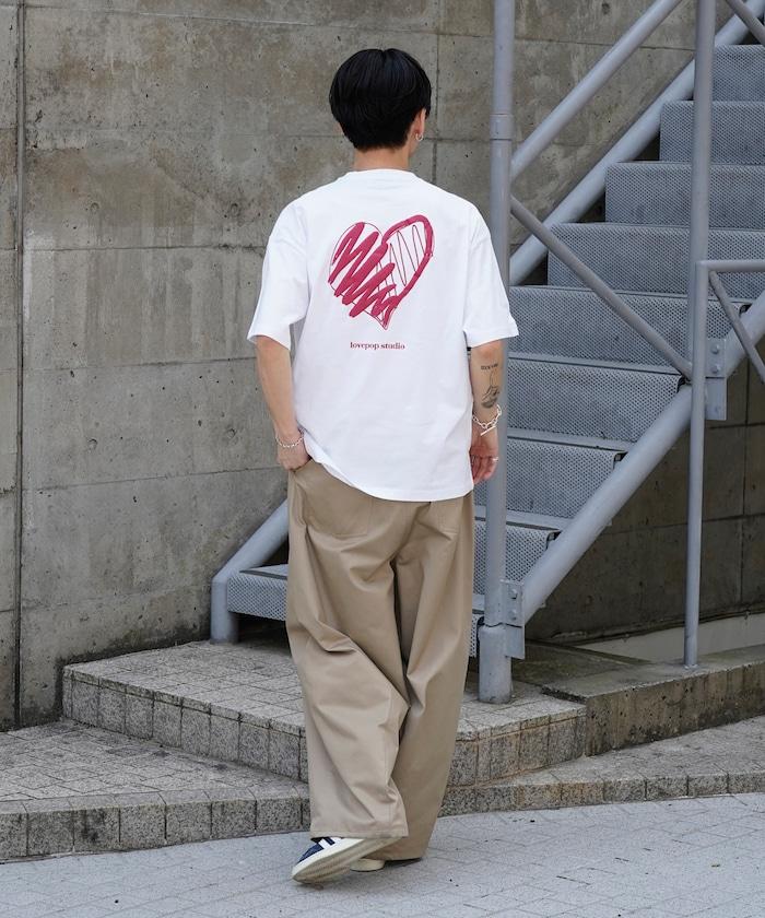 Lovepop studio 心形印花背面印花T恤