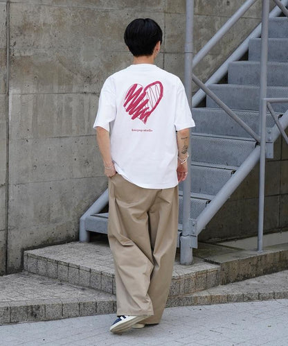 Lovepop studio 心形印花背面印花T恤