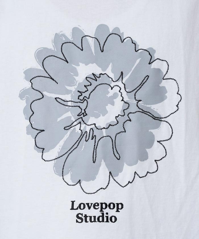 Lovepop studio 花朵刺繡印花T恤