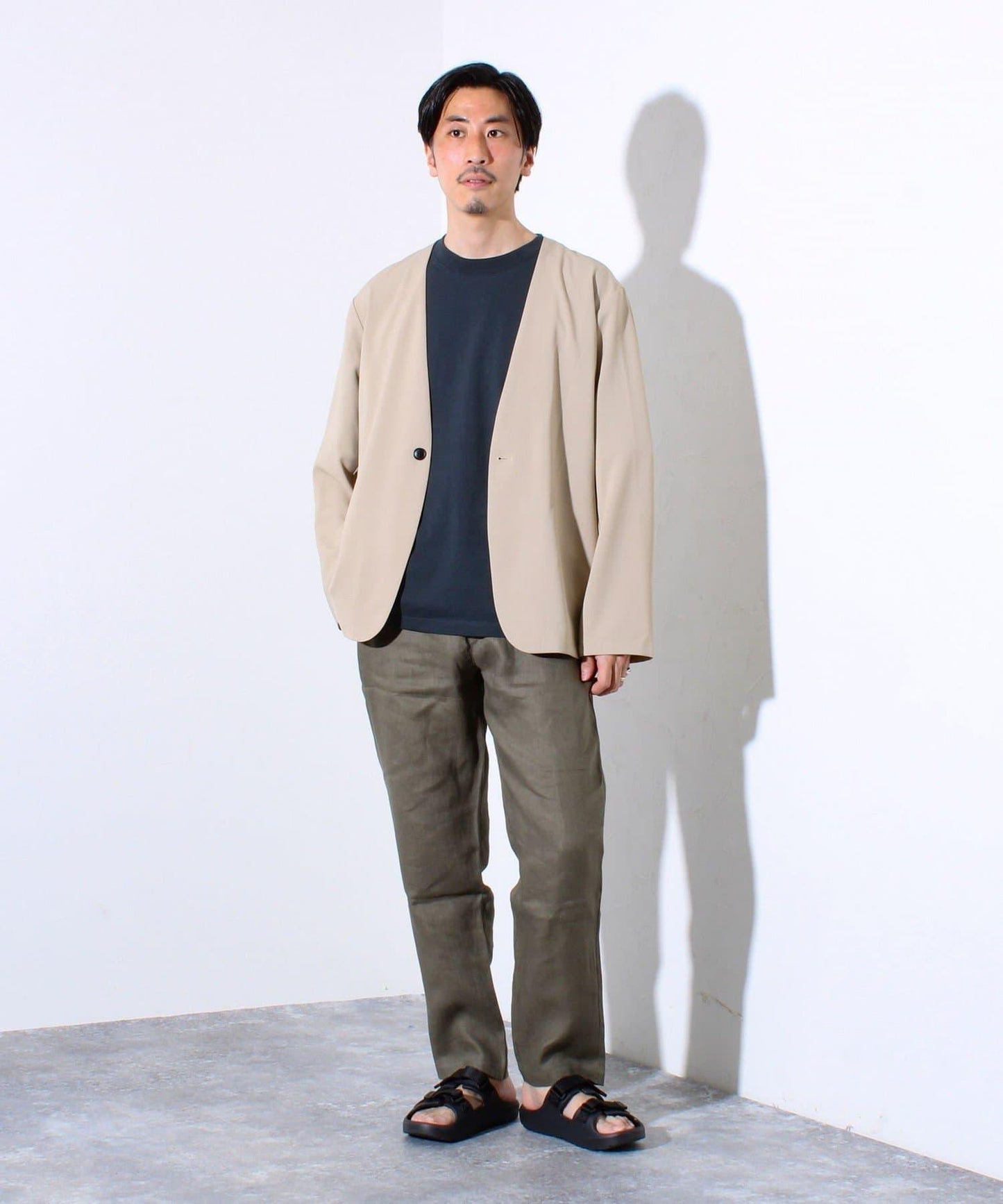 【可搭配套裝】無領夾克 開衫夾克