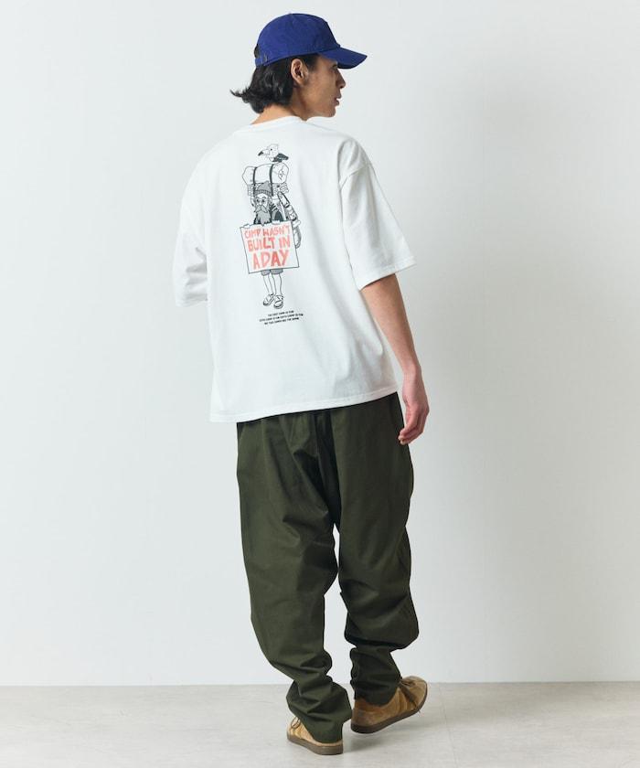 舒適版後背印花圓領T恤 / 野營男士