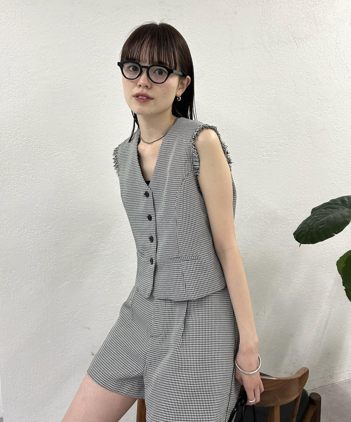 【森川企劃】格紋馬甲套裝