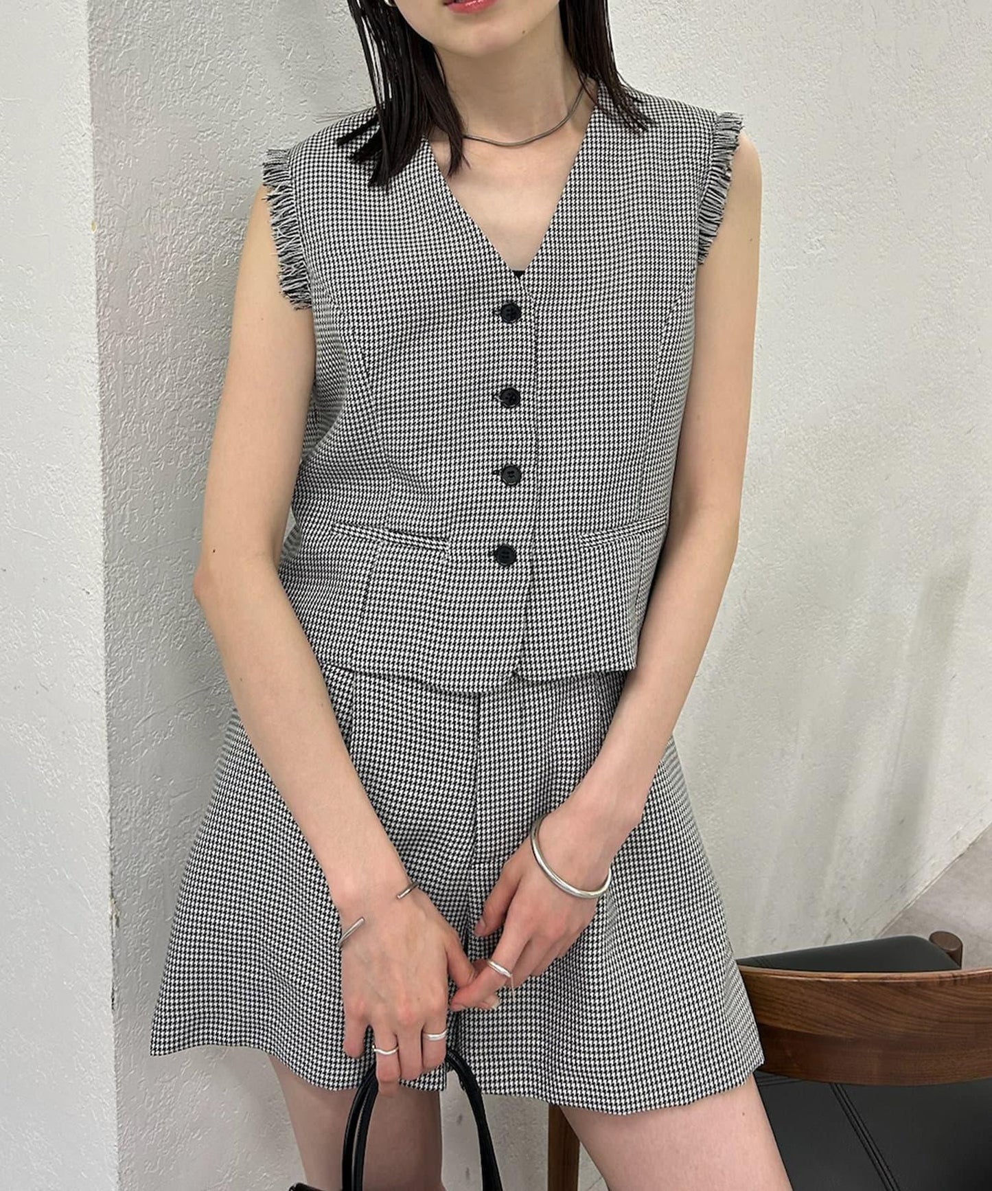 【森川企劃】格紋馬甲套裝