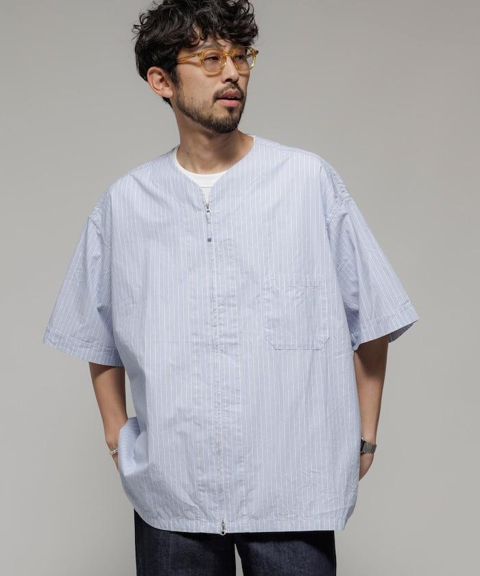 聯名 全拉鍊開衫 短袖襯衫 廣場領