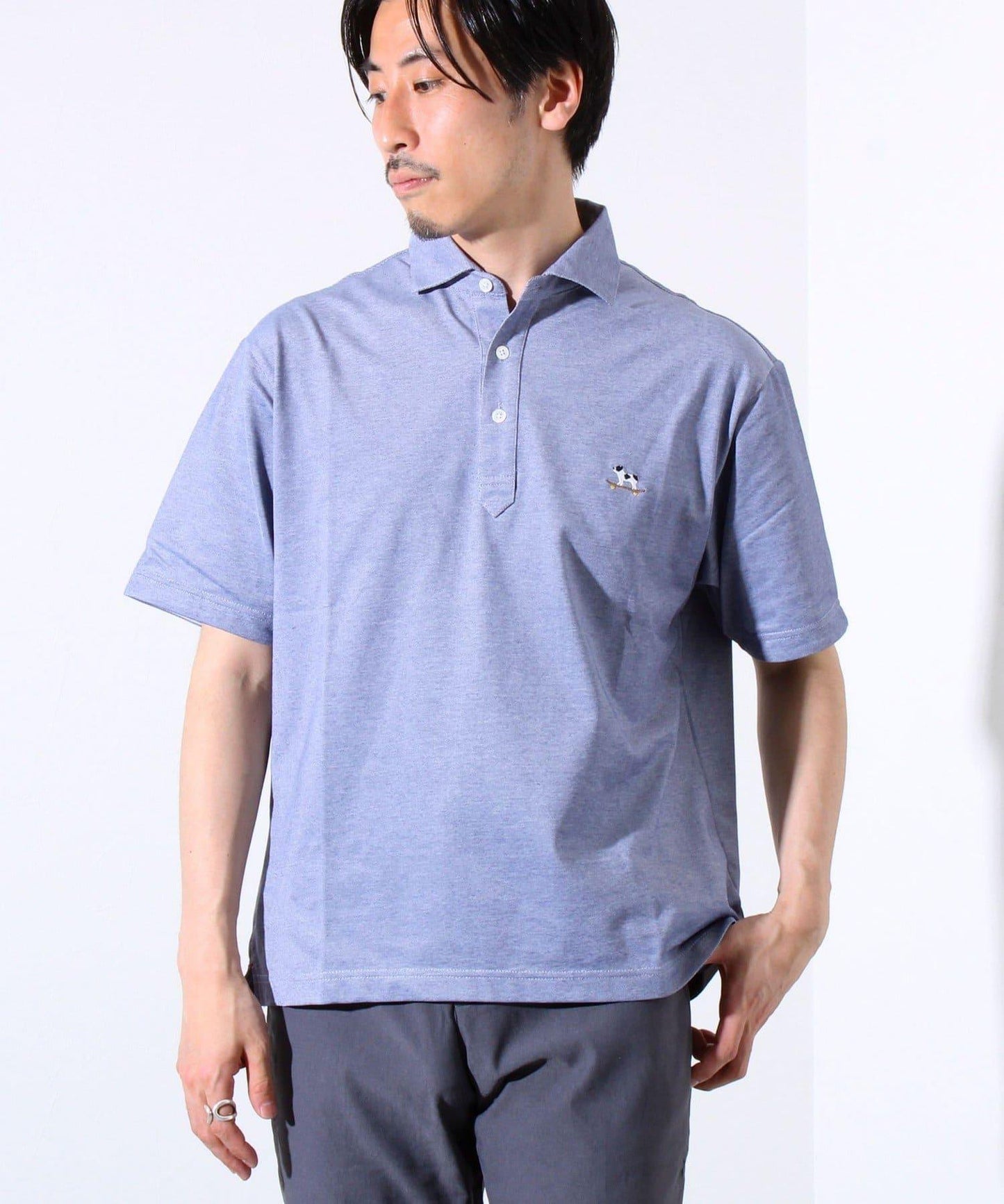 【GLOSTER/格洛斯特】法國鬥牛犬刺繡 爸爸款Polo衫