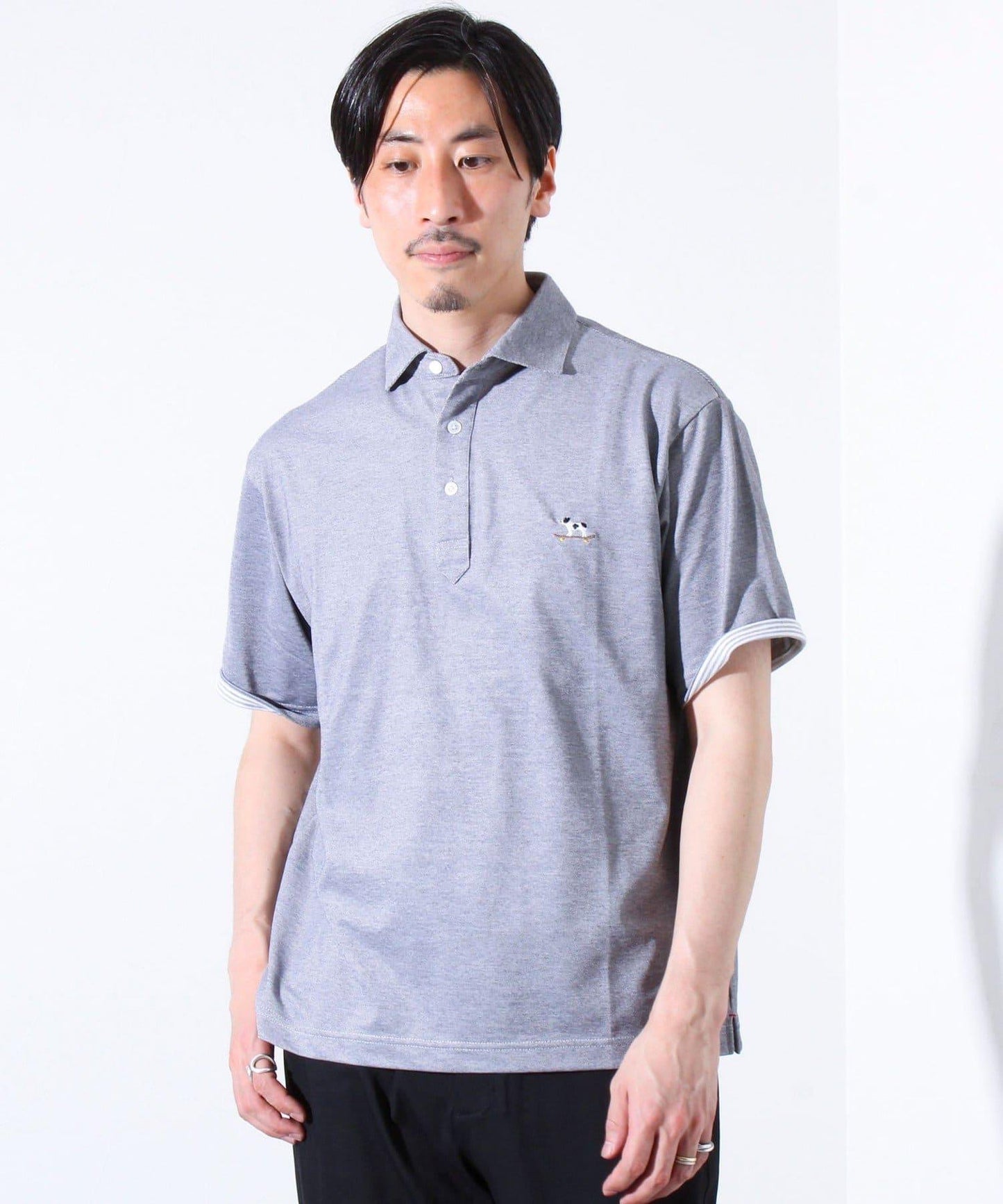【GLOSTER/格洛斯特】法國鬥牛犬刺繡 爸爸款Polo衫