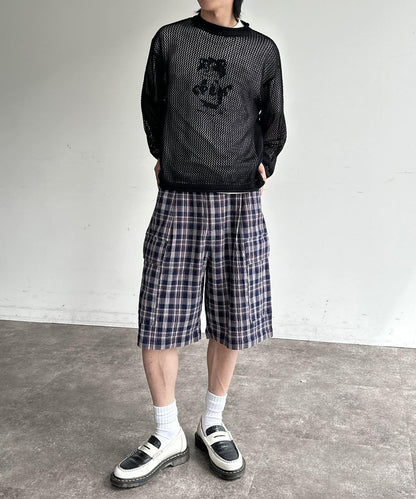 格紋運動短褲
