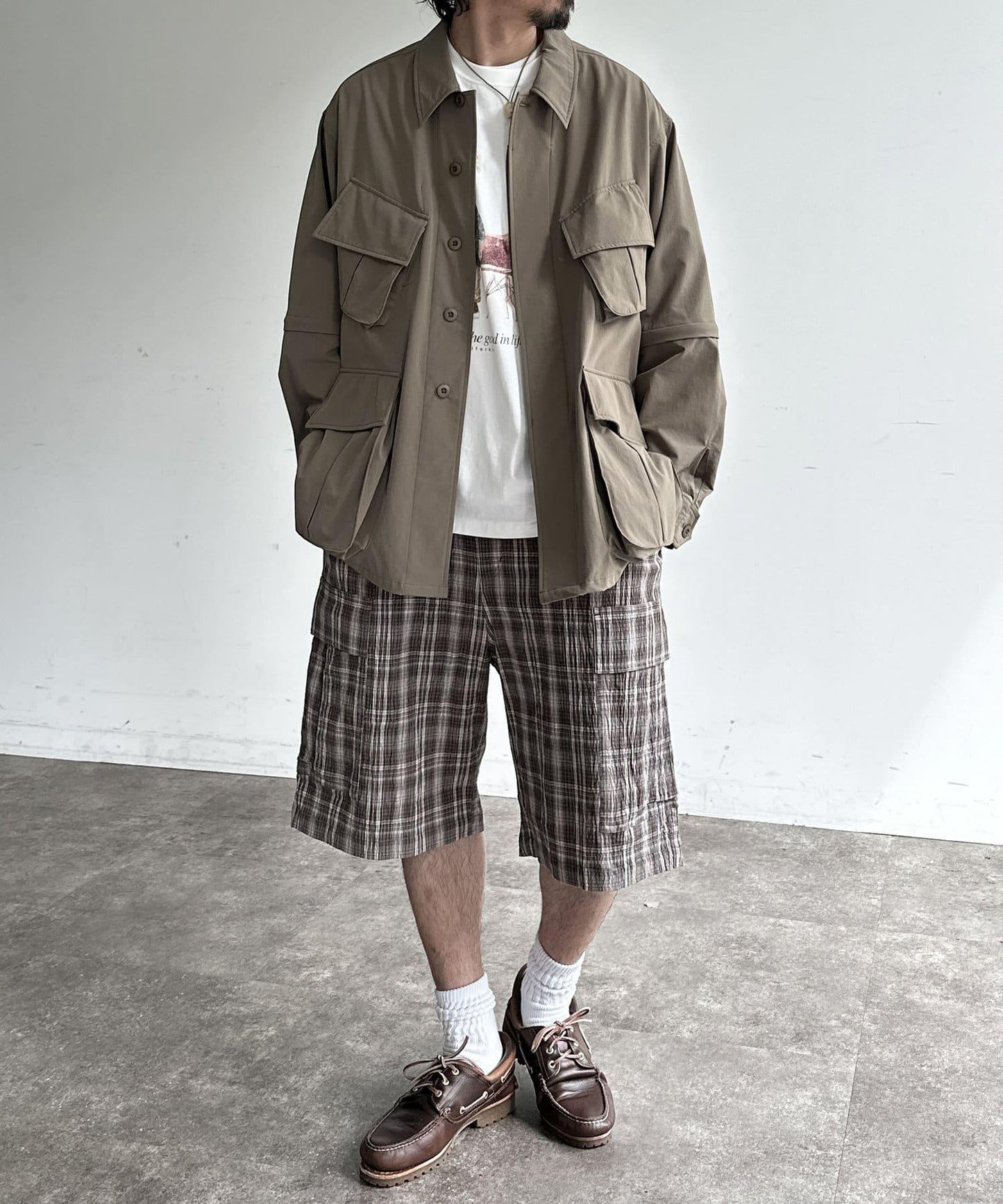 格紋運動短褲