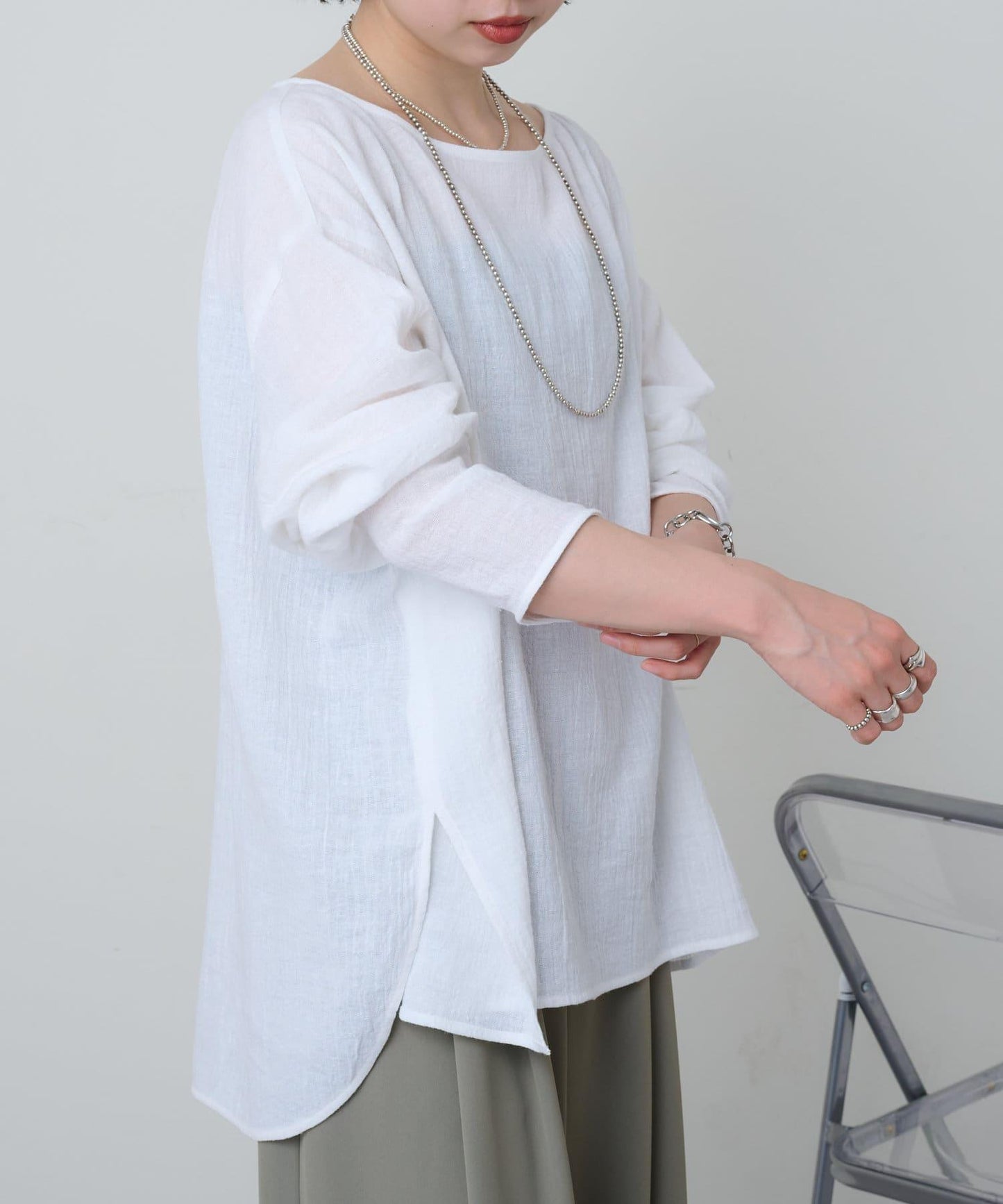 亞麻催化T恤衫