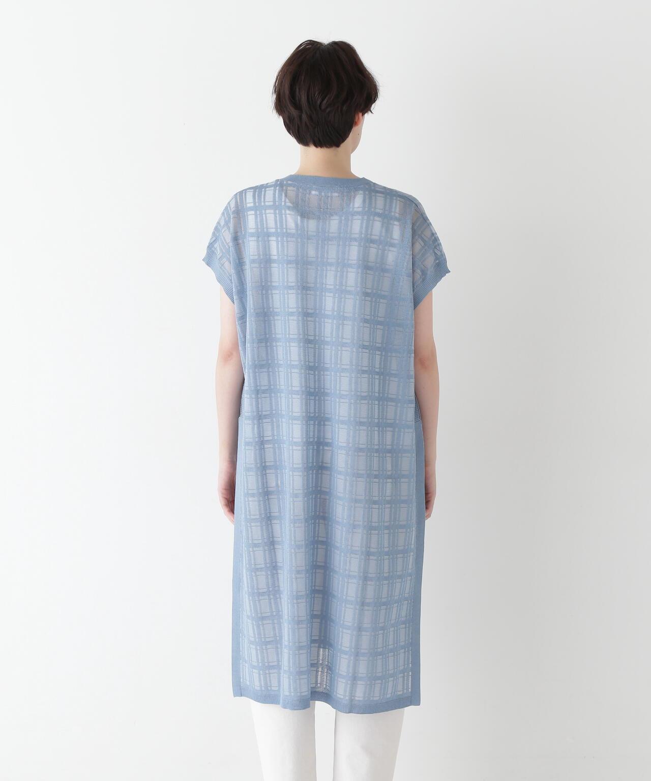 【·部分門店限定】透明格紋針織連衣裙