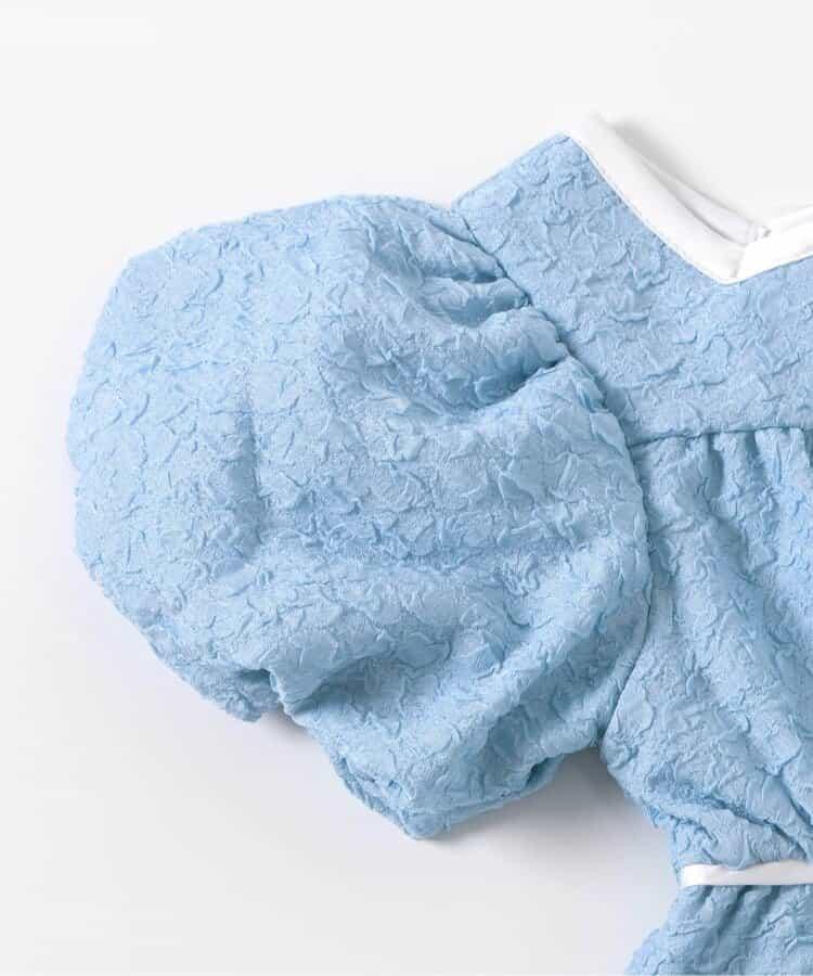 氣球袖層疊連衣裙_初戀麥香