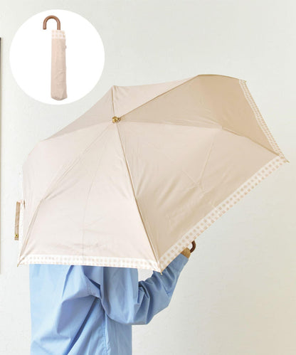 雨晴兼用雨傘折チェックライン