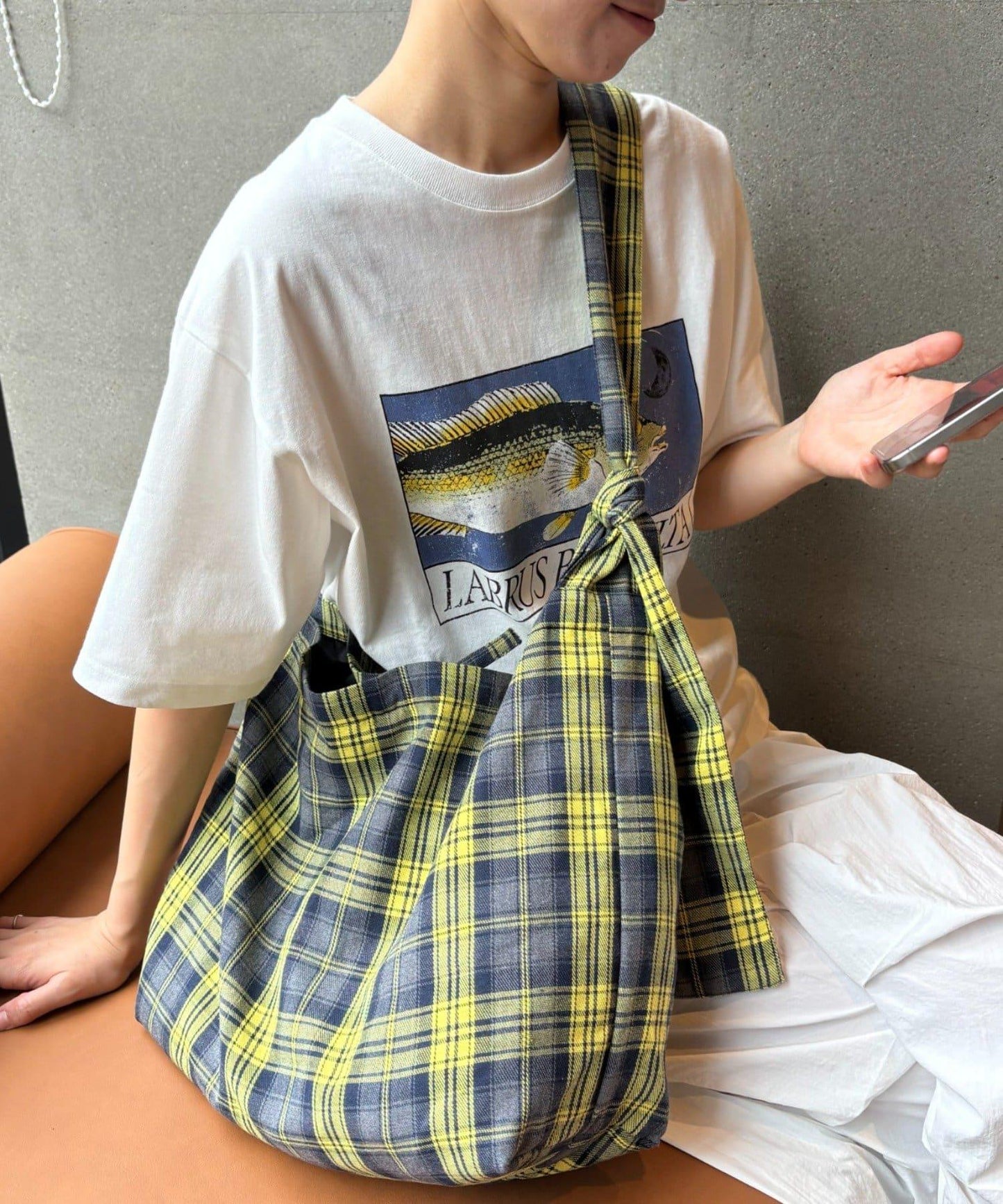 【男女通用】格紋肩揹包