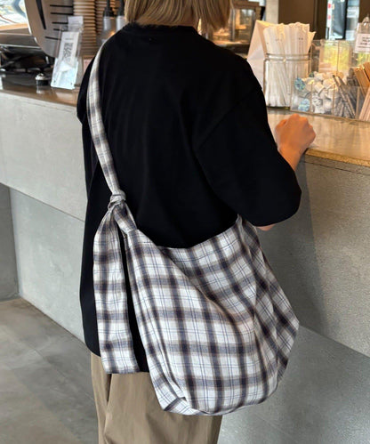 【男女通用】格紋肩揹包