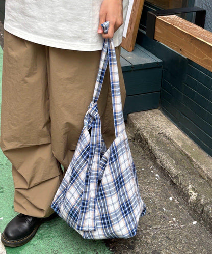 【男女通用】格紋肩揹包