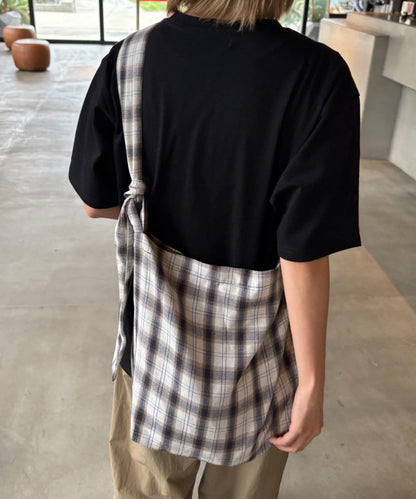 【男女通用】格紋肩揹包