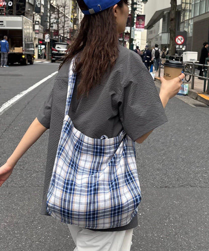 【男女通用】格紋肩揹包