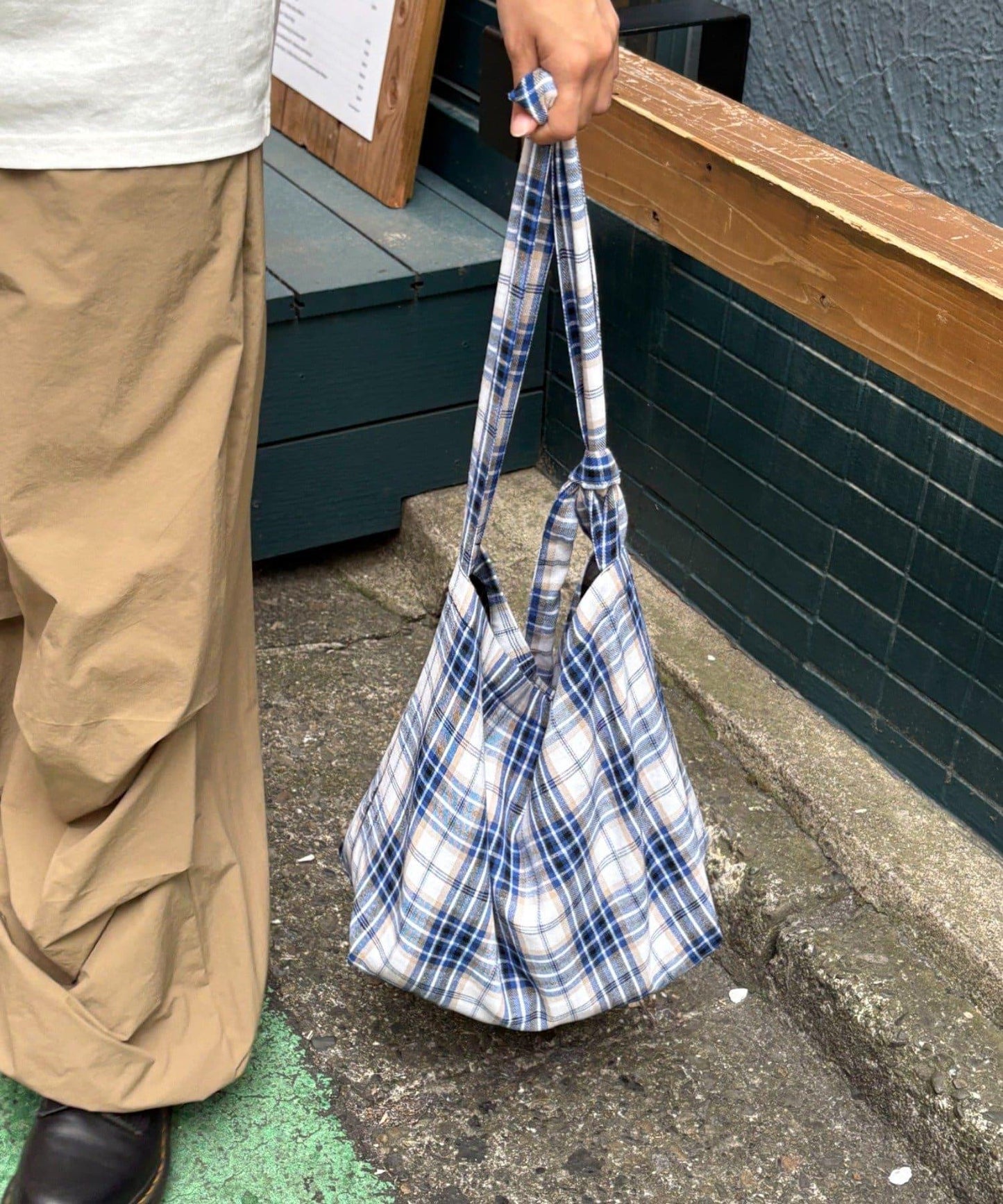 【男女通用】格紋肩揹包