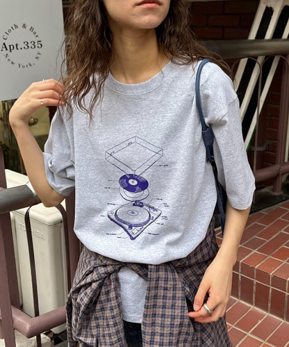 【男女通用】唱片印花T恤